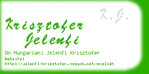 krisztofer jelenfi business card